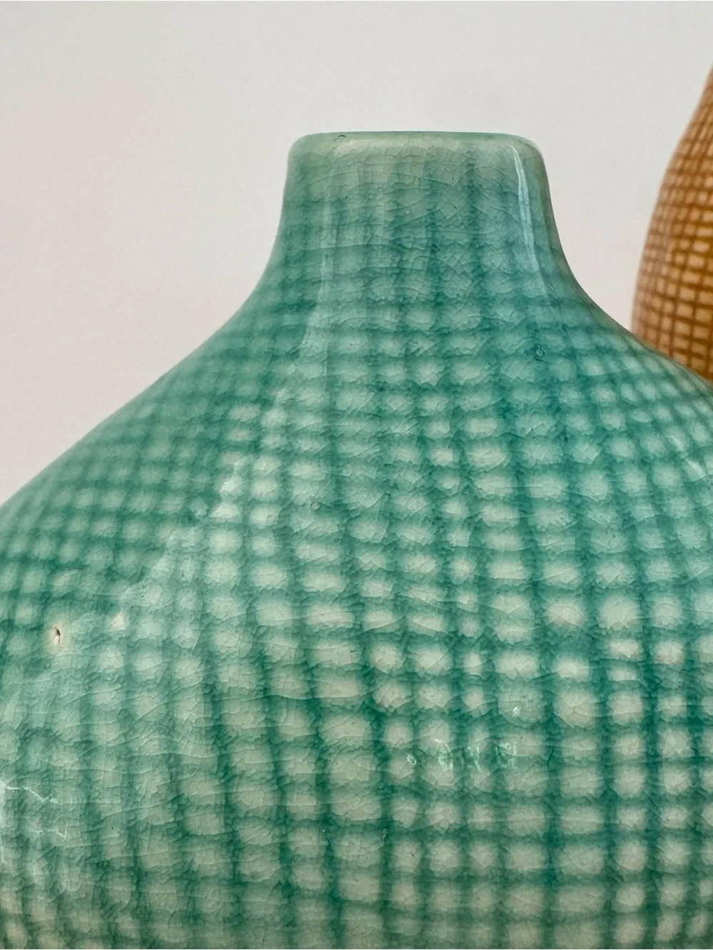 Better Homes and GardensCeramic Mini Bud Vases in Aqua, Teal & Mustard Japandi
